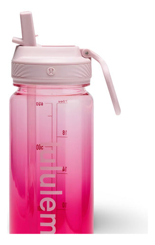 Termo Lululemon Back To Life Clear Bottle 710ml Straw Lid