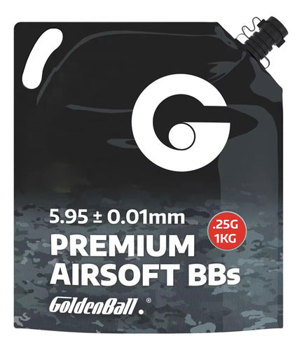 Bbs Airsoft .25g 1kg Golden Ball 4000rd 6mm Premium