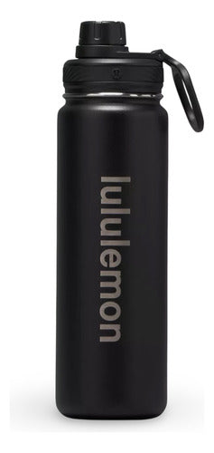 Termo Lululemon Back To Life Sport 710ml Acero Inoxidable Negro