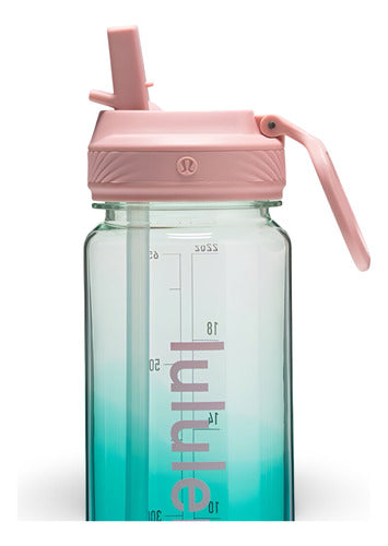 Termo Lululemon Back To Life Clear Bottle 710ml Straw Lid