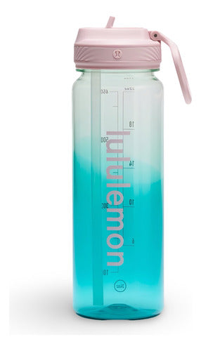 Termo Lululemon Back To Life Clear Bottle 710ml Straw Lid