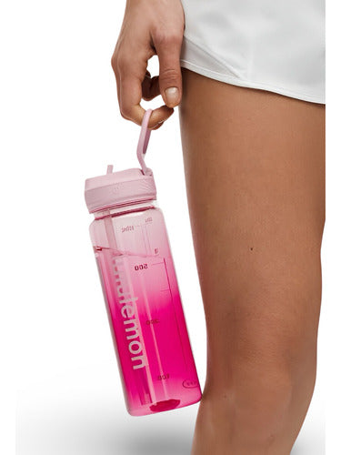 Termo Lululemon Back To Life Clear Bottle 710ml Straw Lid