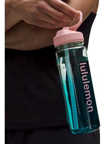 Termo Lululemon Back To Life Clear Bottle 710ml Straw Lid